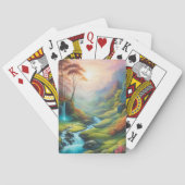 Zauberhafte, glühende Waldlandschaft Spielkarten (Rückseite)