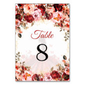 Zauberhafte Goldprinzessin Quinceañera Tischnummer (Rückseite)