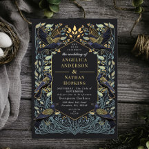 Zauberhafte Gothic Raven Floral Wedding