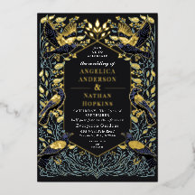 Zauberhafte Gothic Raven Floral Wedding