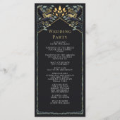 Zauberhafte Gothic Raven Floral Wedding Programm (Rückseite)