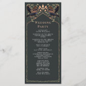 Zauberhafte Gothic Raven Floral Wedding Sage Green Programm (Rückseite)