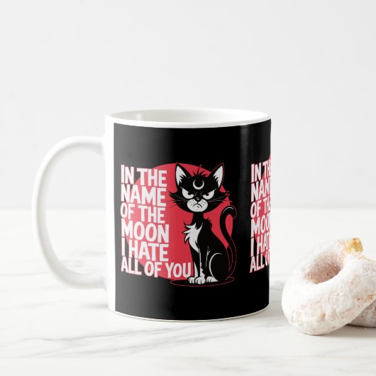 Zauberhafte gry Grumpy Cats Eigentümer Katzenklats Kaffeetasse (Mit Donut)