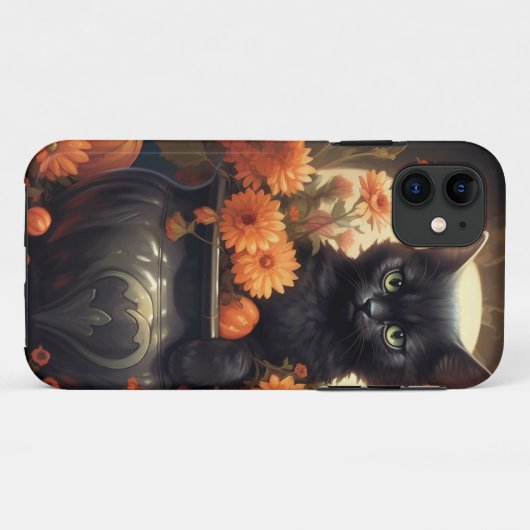 Zauberhafte Halloween-Katze Case-Mate iPhone Hülle (Rückseite (Horizontal))