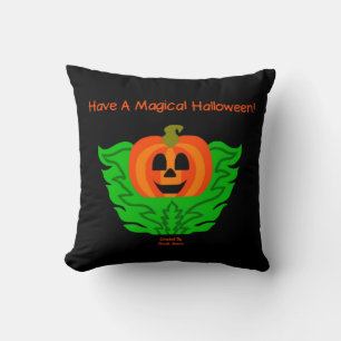 Zauberhafte Halloween Kürbiskäfer Kissen