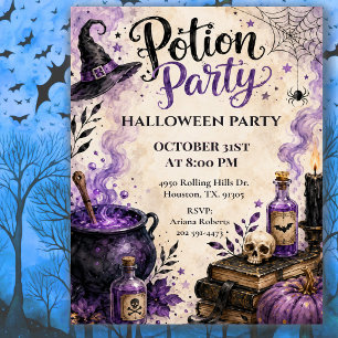 Zauberhafte Halloween-Party-Feier Einladung