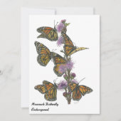 Zauberhafte handgemalte Monarchschmetterlinge Feiertagskarte (Vorderseite)