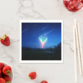 Zauberhafte, herzförmige Bokeh-Nacht-Himmel Hinter Serviette (Beispiel)