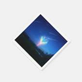 Zauberhafte, herzförmige Bokeh-Nacht-Himmel Hinter Serviette (Ecke)