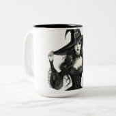 Zauberhafte Hexenkunst-Tasse Zweifarbige Tasse (Vorderseite Links)