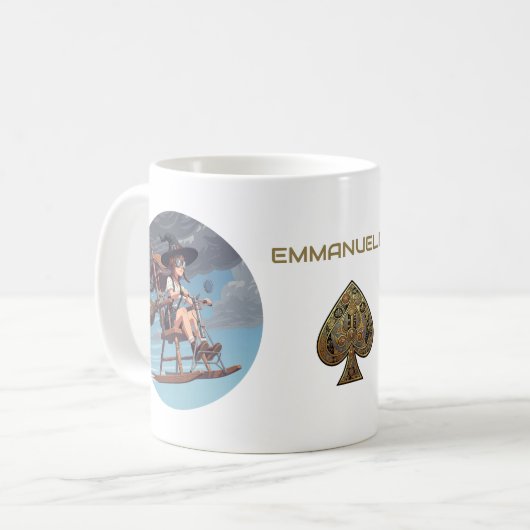 Zauberhafte Hexenpilotin Kaffeetasse (Vorderseite Links)