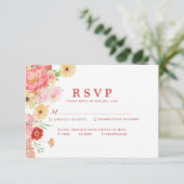 Zauberhafte Hochzeit der Wasserfarben RSVP Karte (Stehend Vorderseite)