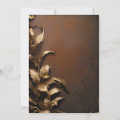 Zauberhafte Hochzeit mit Rost und Goldmasquerade Einladung (Rückseite)