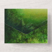 Zauberhafte Hochzeit von Grünwaldwäldern All In One Einladung (Rückseite)