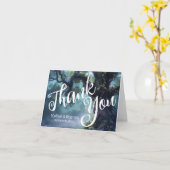 Zauberhafte Hochzeit von Waldeiche-Tree-Lichtern Karte (Gelbe Blume)