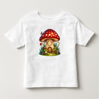 Zauberhafte Hütte des Mushroom House Kleinkind T-shirt