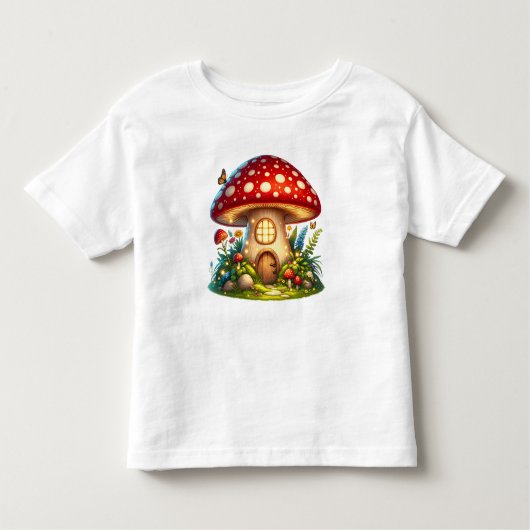 Zauberhafte Hütte des Mushroom House Kleinkind T-shirt (Vorderseite)