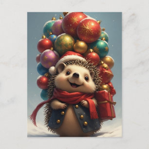 🎄 Zauberhafte Igel-Weihnachtszeit ❄️ Winter Postkarte