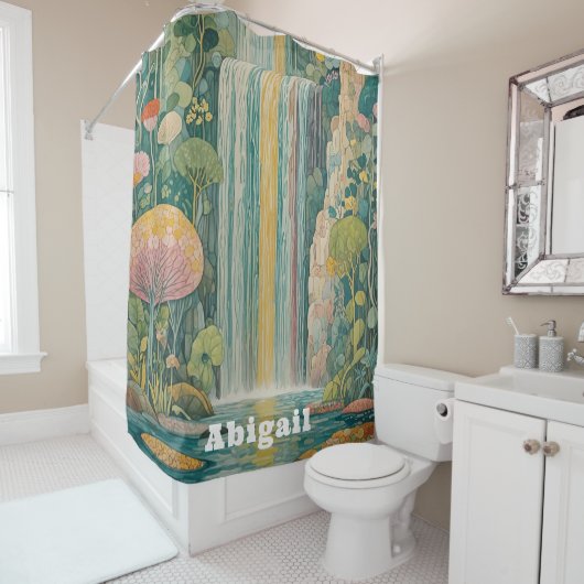 Zauberhafte Kaskade der Träume Duschvorhang (Beispiel)