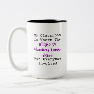 Zauberhafte Klassenzimmerzahlen werden lebendig - Zweifarbige Tasse