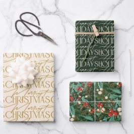 Zauberhafte Klassik Elegance Weihnachten Geschenkpapier Set