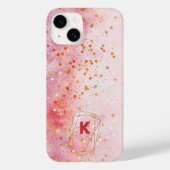 Zauberhafte Konfetti-Monogramm-Initiale Custom Case-Mate iPhone Hülle (Rückseite)