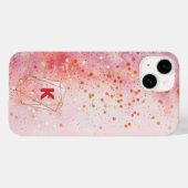 Zauberhafte Konfetti-Monogramm-Initiale Custom Case-Mate iPhone Hülle (Rückseite (Horizontal))