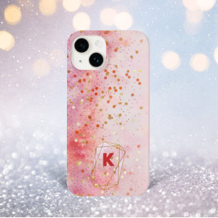 Zauberhafte Konfetti-Monogramm-Initiale Custom Case-Mate iPhone 14 Hülle