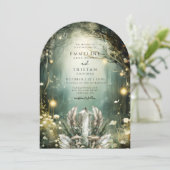 Zauberhafte Kristallwaldhochzeit Einladung (Stehend Vorderseite)