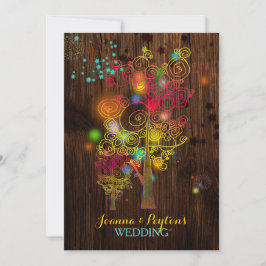 Zauberhafte Landeshochzeit mit inspirierenden Bäum Einladung