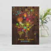 Zauberhafte Landeshochzeit mit inspirierenden Bäum Einladung (Stehend Vorderseite)