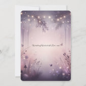 Zauberhafte Lichterwald-Hochzeit Einladung (Rückseite)