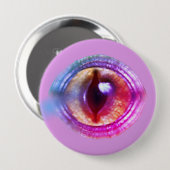Zauberhafte Lila Fantasieaugen Button (Vorne & Hinten)