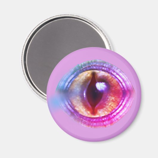 Zauberhafte Lila Fantasieaugen Magnet (Vorderseite/Rückseite)