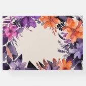 Zauberhafte Lila Hochzeit + Orangefarbenes Hallowe Gästebuch (Rückseite)