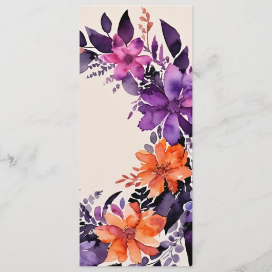 Zauberhafte Lila Hochzeit + Orangefarbenes Hallowe Programm (Rückseite)