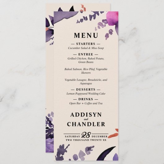 Zauberhafte Lila Hochzeit + Orangefarbenes Hallowe Programm (Vorne/Hinten)