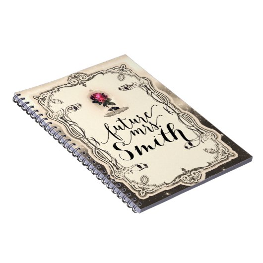 Zauberhafte Magical Storybook Rote Rose Future Mrs Notizblock (Rechte Seite)
