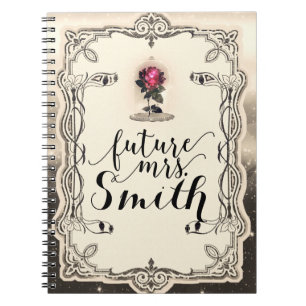 Zauberhafte Magical Storybook Rote Rose Future Mrs Notizblock