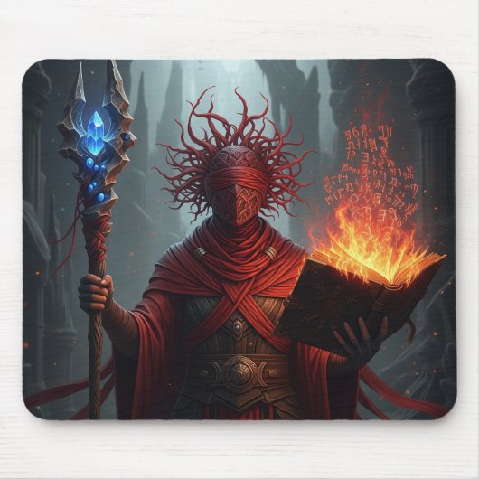 Zauberhafte Magier- und Buchfantasie Kunst Mousepad (Vorne)