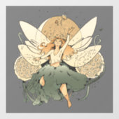 Zauberhafte Märchen - Whimsical Fantasy Art Fensteraufkleber (Blatt)