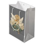 Zauberhafte Märchen - Whimsical Fantasy Art Mittlere Geschenktüte (Vorderseite Schrägansicht)