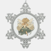 Zauberhafte Märchen - Whimsical Fantasy Art Schneeflocken Zinn-Ornament (Vorderseite)