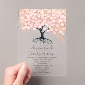 Zauberhafte Märchenblütenhochzeit mit rosafarbenem Acryleinladungen (Insitu (Handheld))