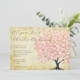 Zauberhafte Märchenblütenhochzeit mit rosafarbenem Einladung