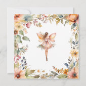 Zauberhafte Märchenfall-Blütendusche Einladung (Rückseite)