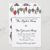 Zauberhafte marokkanische Laternen für Hochzeiten Einladung (Vorne/Hinten)