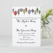 Zauberhafte marokkanische Laternen für Hochzeiten Einladung (Stehend Vorderseite)