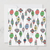 Zauberhafte marokkanische Laternen für Hochzeiten Einladung (Rückseite)