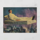 Zauberhafte Matratze über der Stadt Postkarte (Vorderseite)